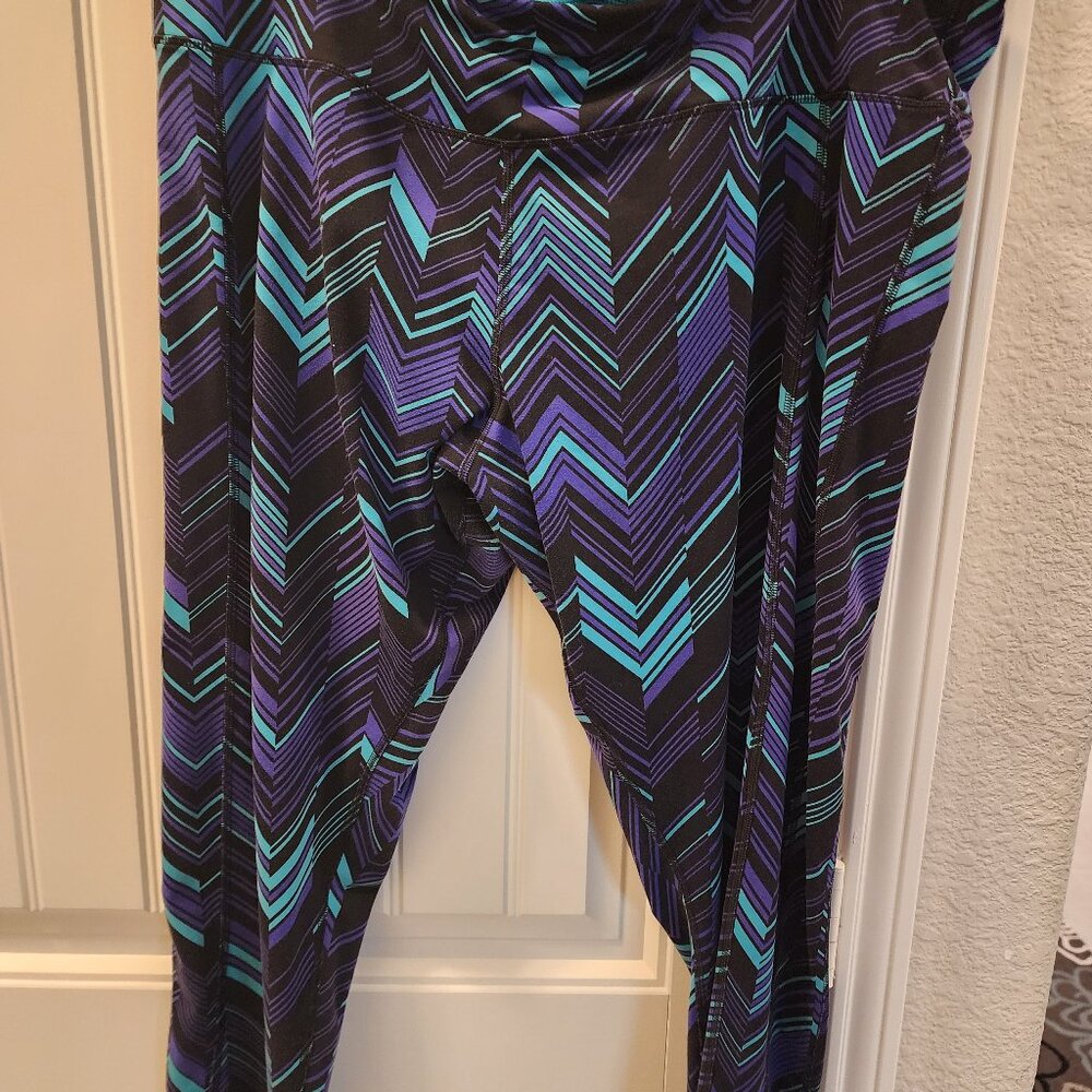 Soma Sport Teal & Purple Leggings XXL